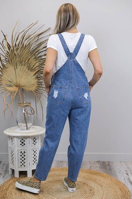 Favourite Rip Overalls - Mid Denim