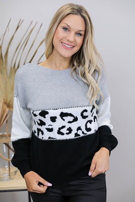 Sheba Leo Jumper - Gray Multi Sheba Leo Jumper - Gray Multi