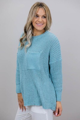 Chenille Oversize L/S Knit Jumper - Jade Chenille Oversize L/S Knit Jumper - Jade