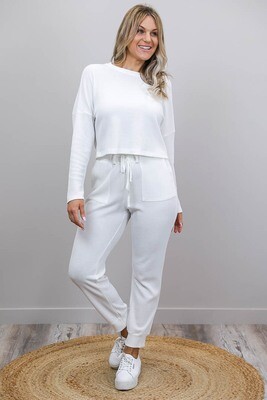Lattice Waffle Lounge Pants - Ivory Lattice Waffle Lounge Pants - Ivory