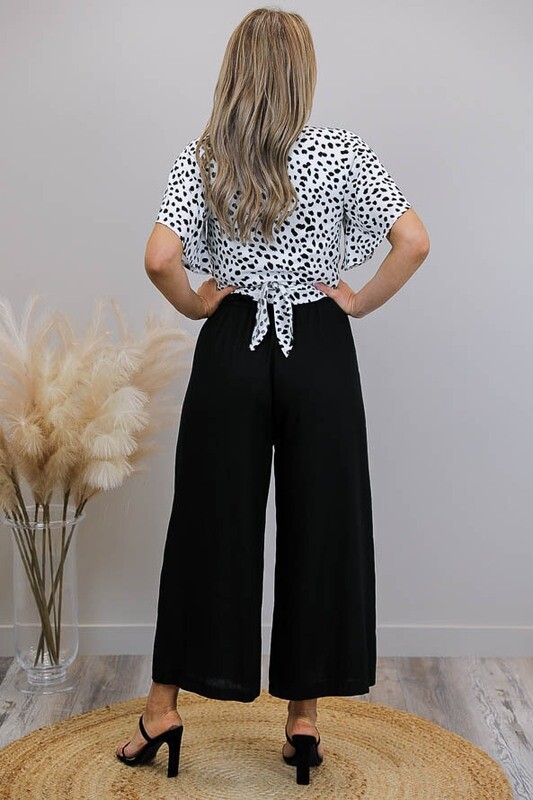 Iggy Bop Pants - Black Linen Blend