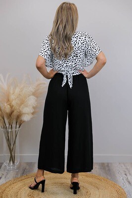 Iggy Bop Pants - Black Linen Blend