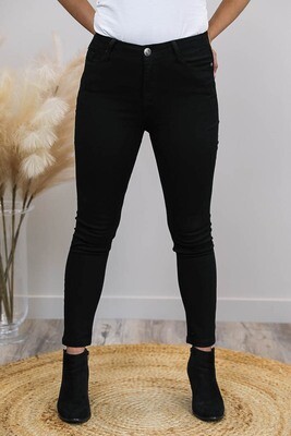 Cronulla Basic High Waisted Jean - Black