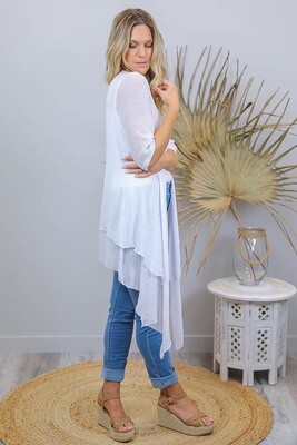 Sandy Beach Summer Cardi - White