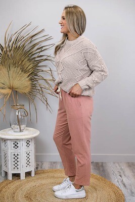 Rundles Cronulla Beach Pants - Dark Blush