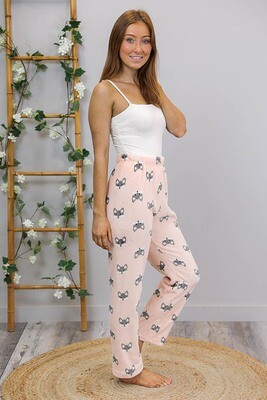 Fifi Fluff PJ Bottoms - Pink/Gray Fox Fifi Fluff PJ Bottoms - Pink/Gray Fox