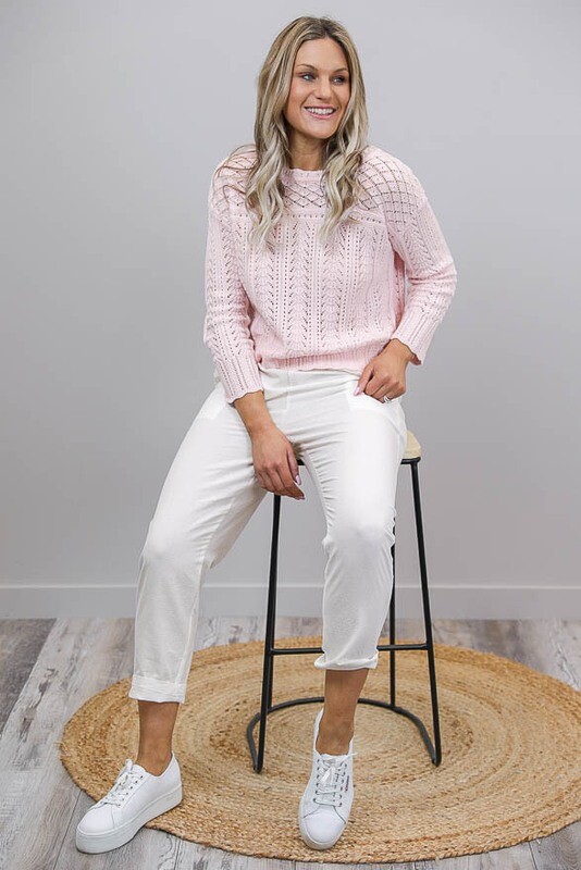 Lavish Detail Knit Jumper/Top - Baby Pink