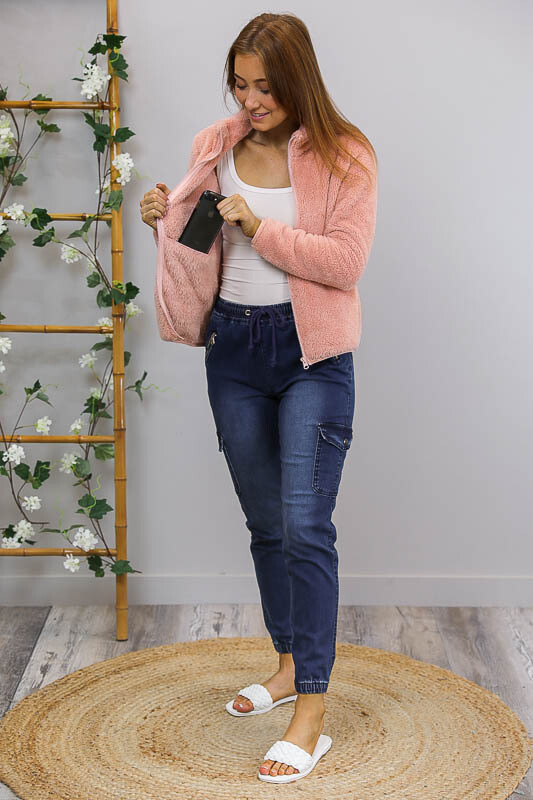 Cuddly Fluff Jacket - Blush