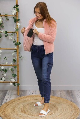 Cuddly Fluff Jacket - Blush