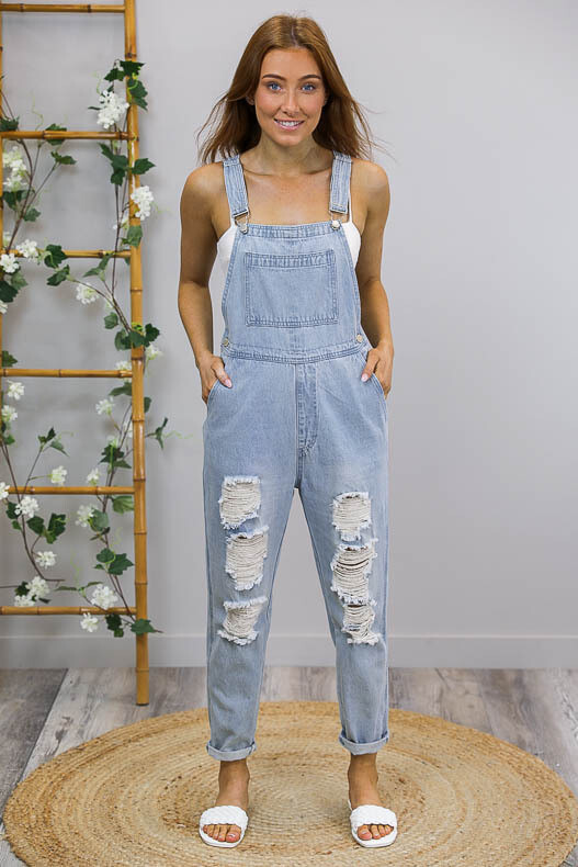 Favourite Rip Overalls - Light Denim