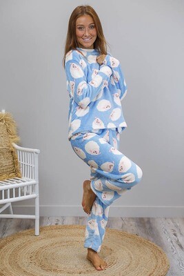 Twozee Fluff PJ Set - Blue/White Sheep Twozee Fluff PJ Set - Blue/White Sheep