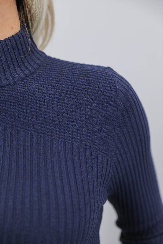 Back To Basics Rib Jumper - Navy
