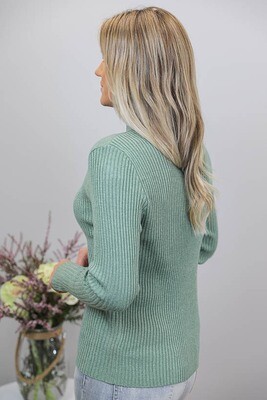 Back To Basics Rib Jumper - Sage Green