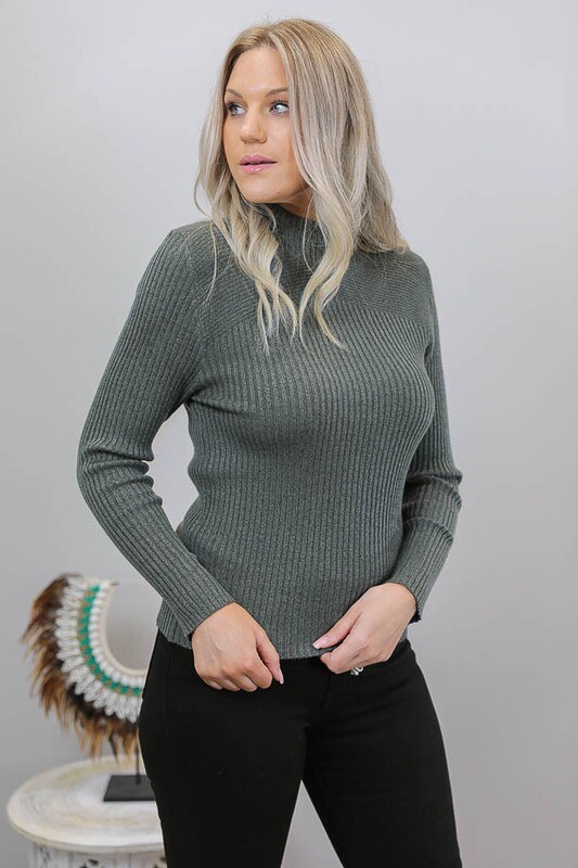 Back To Basics Rib Jumper - Dark Gray