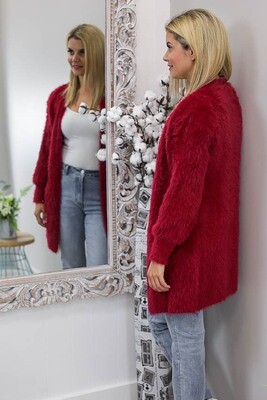 Eyelash Knit Cardigan - Deep Berry Eyelash Knit Cardigan - Deep Berry