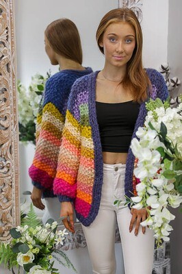 Rainbow Dash Hand Knit Cardigan - Multi Rainbow Dash Hand Knit Cardigan - Multi