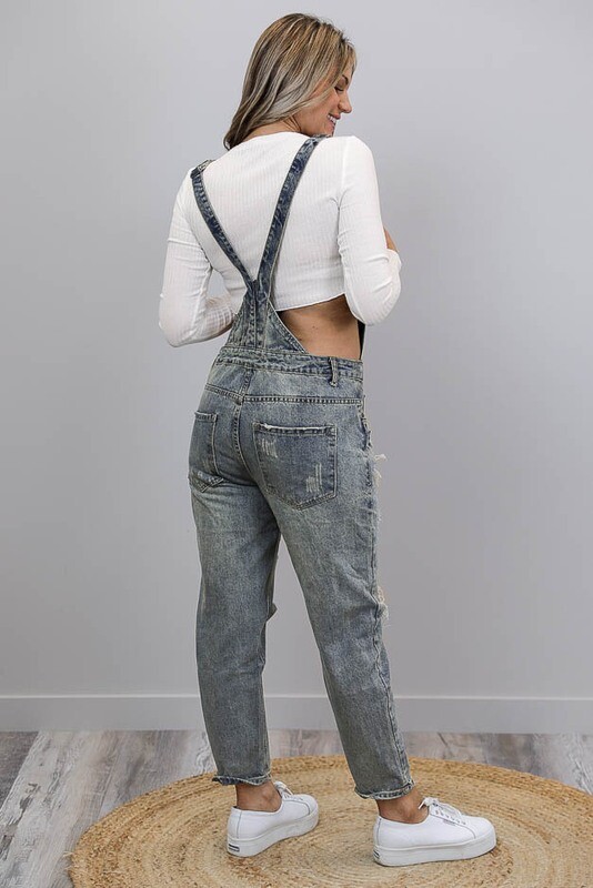 Sundance Denim Overalls - Mid Denim