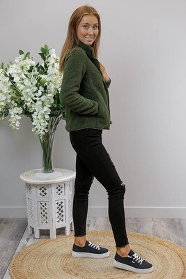Cuddly Fluff Jacket - Khaki