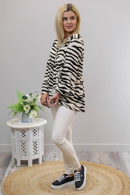 Jennifer L/S Top - Zebra