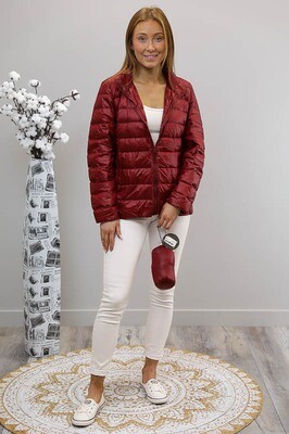 Coyote Compact Puffer Jacket - Burgundy Coyote Compact Puffer Jacket - Burgundy