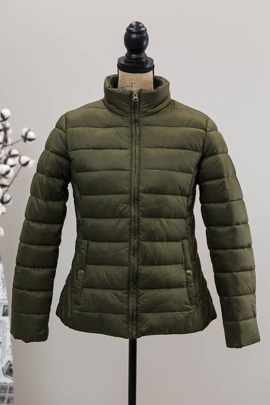 Maddi Puffer Jacket - Khaki