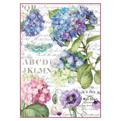Hortensia and Dragonfly A4 - Stamperia