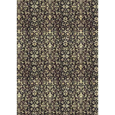 Arabesque With Black Background - A3 -Stamperia Rice Paper Arabesque With Black Background - A3 -Stamperia Rice Paper