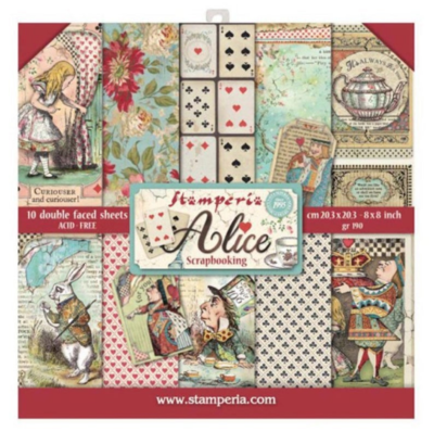 Stamperia Alice - 8 x 8 Paper Pad