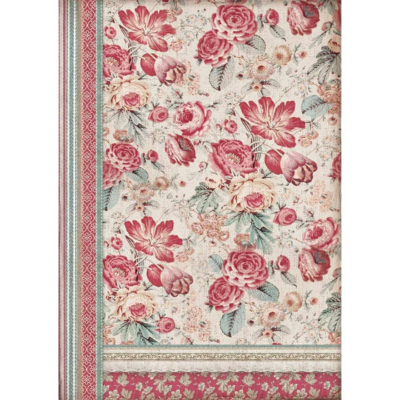 Red Flowers - A3 -Stamperia Rice Paper Red Flowers - A3 -Stamperia Rice Paper