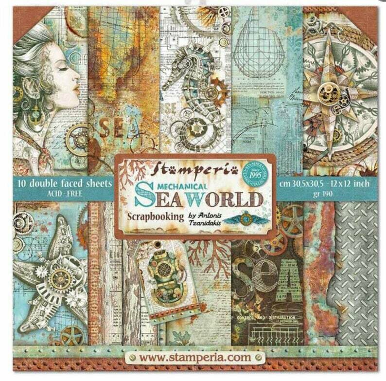 Mechanical Sea World 12x12 - Stamperia