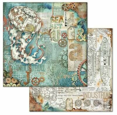 Mechanical Sea World 8x8 - Stamperia
