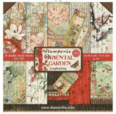 Stamperia Oriental Garden - 8 x 8 Paper Pad