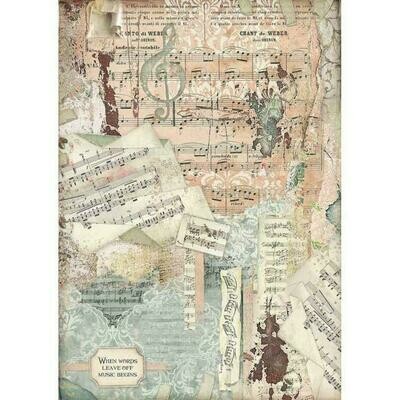 Imagine Music A3 Rice Paper - Stamperia Imagine Music A3 Rice Paper - Stamperia