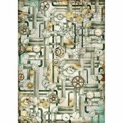 Sea World Pipes A4 Rice Paper - Stamperia Sea World Pipes A4 Rice Paper - Stamperia