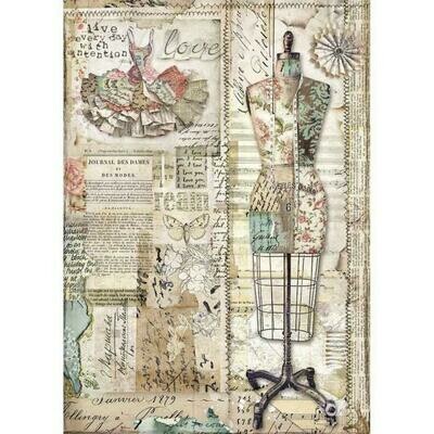 Imagine Mannequin A4 Rice Paper - Stamperia Imagine Mannequin A4 Rice Paper - Stamperia