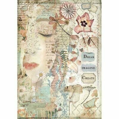 Imagine Front Face A4 Rice Paper - Stamperia Imagine Front Face A4 Rice Paper - Stamperia