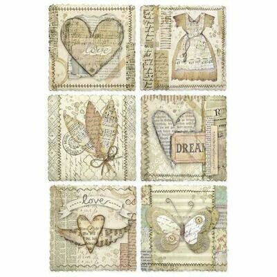 Imagine Heart Frames A4 Rice Paper - Stamperia Imagine Heart Frames A4 Rice Paper - Stamperia