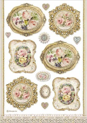 Frames - Princess Collection - A4 Rice Paper - Stamperia Frames - Princess Collection - A4 Rice Paper - Stamperia