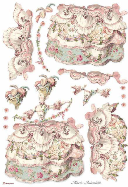 Lady Pink - A3 Rice Paper - Stamperia Lady Pink - A3 Rice Paper - Stamperia