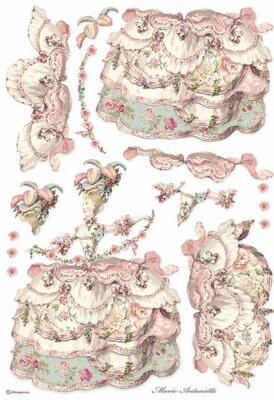 Lady Pink - A3 Rice Paper - Stamperia Lady Pink - A3 Rice Paper - Stamperia