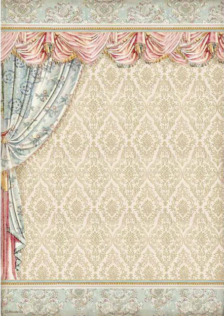 Drapery - Princess Collection - A3 Rice Paper - Stamperia Drapery - Princess Collection - A3 Rice Paper - Stamperia