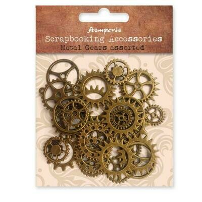 Assorted Metal Gears - Stamperia Embellishments Assorted Metal Gears - Stamperia Embellishments