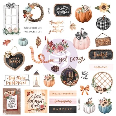 Ephemera 39pcs - Pumpkin & Spice - Prima Marketing Ephemera 39pcs - Pumpkin & Spice - Prima Marketing