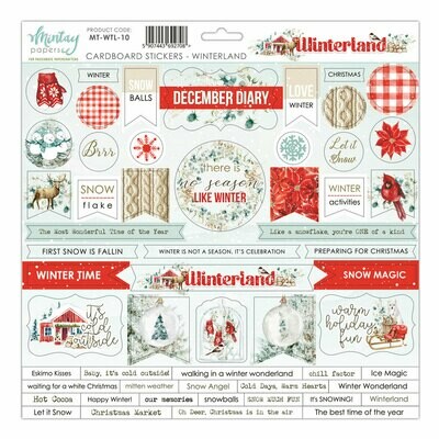Winterland Chipboard Stickers - Mintay by Karola Winterland Chipboard Stickers - Mintay by Karola