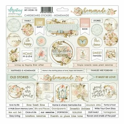 Homemade Chipboard Stickers - Mintay by Karola Homemade Chipboard Stickers - Mintay by Karola