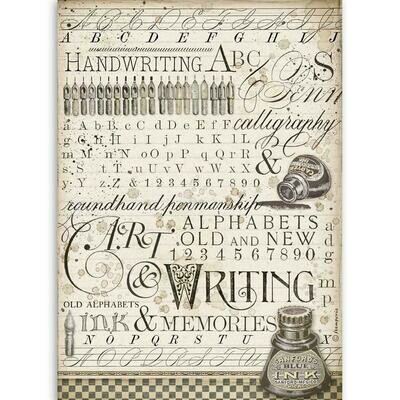 Ink - Calligraphy Collection - A4 Rice Paper - Stamperia Ink - Calligraphy Collection - A4 Rice Paper - Stamperia