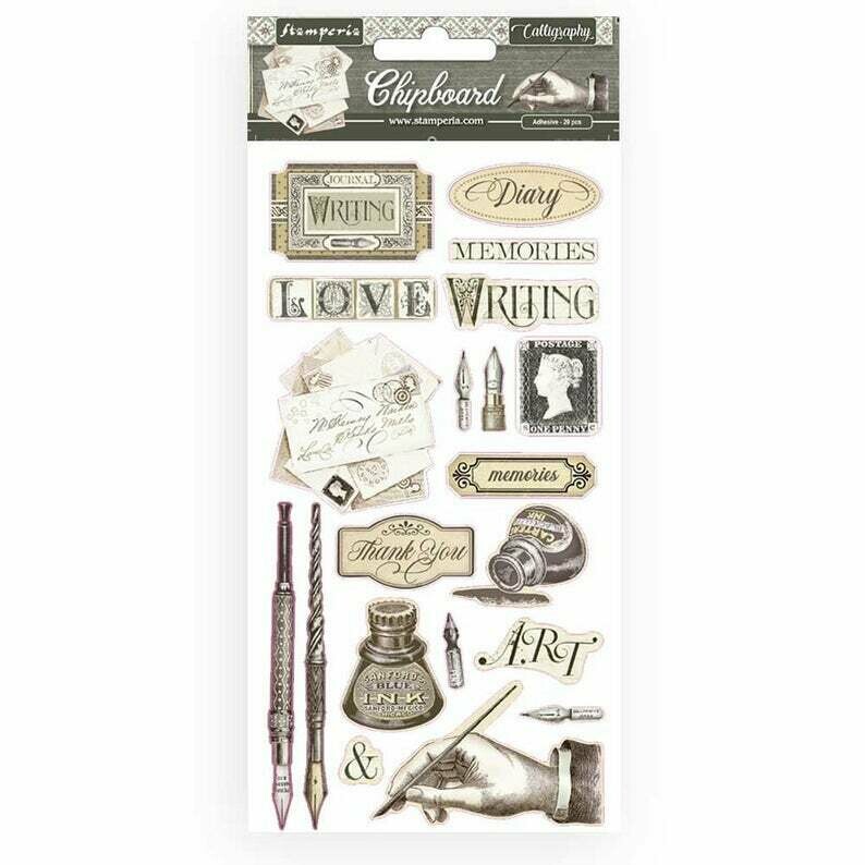 Calligraphy Chipboard - Stamperia Calligraphy Chipboard - Stamperia