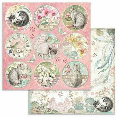 Orchids and Cats 8x8 Paper Pad - Stamperia