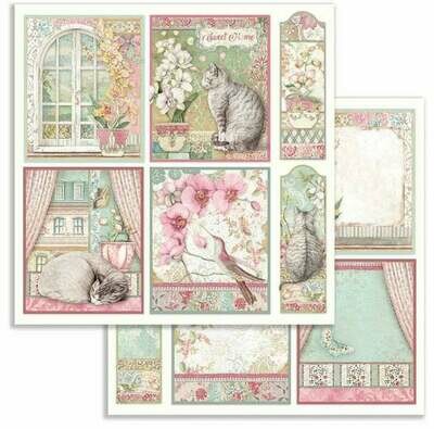 Orchids and Cats 8x8 Paper Pad - Stamperia