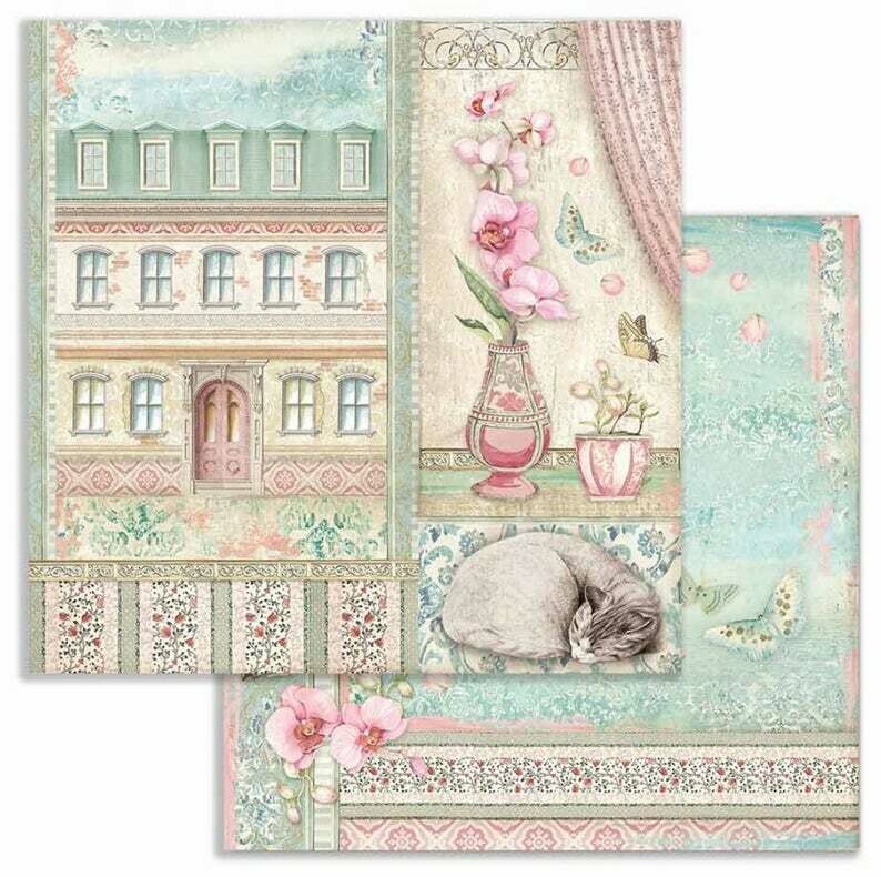 【専用】おすそ分けファイル♡ スタンペリア・Orchids and cats♡ Orchids and Cats 8x8 Paper Pad - Stamperia